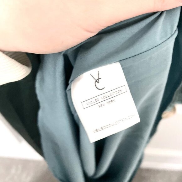 NWT Veiled Collection Green Long Sleeve Dress Size L - Picture 3 of 9